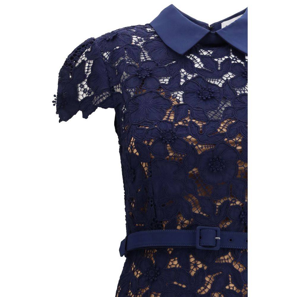 Self-Portrait Blue Polyester Cocktail Dress