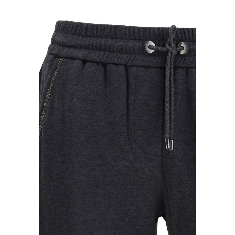 Brunello Cucinelli Gray Cotton Casual Pants