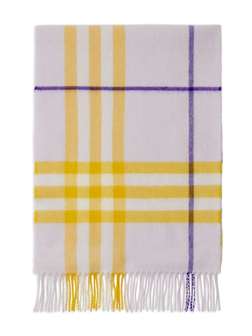 Burberry Burberry checked fringed-edge cashmere scarf