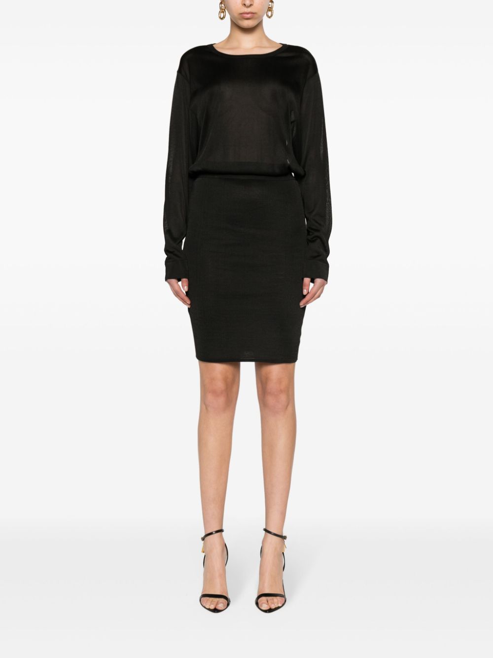 Saint Laurent Saint Laurent open-back knitted dress