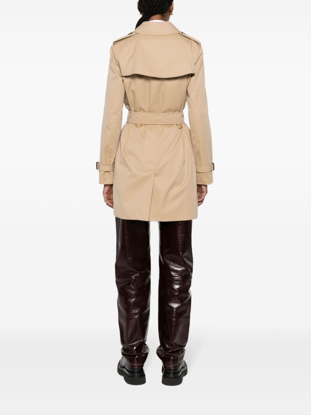Burberry Burberry Short Kensington Heritage cotton trench coat