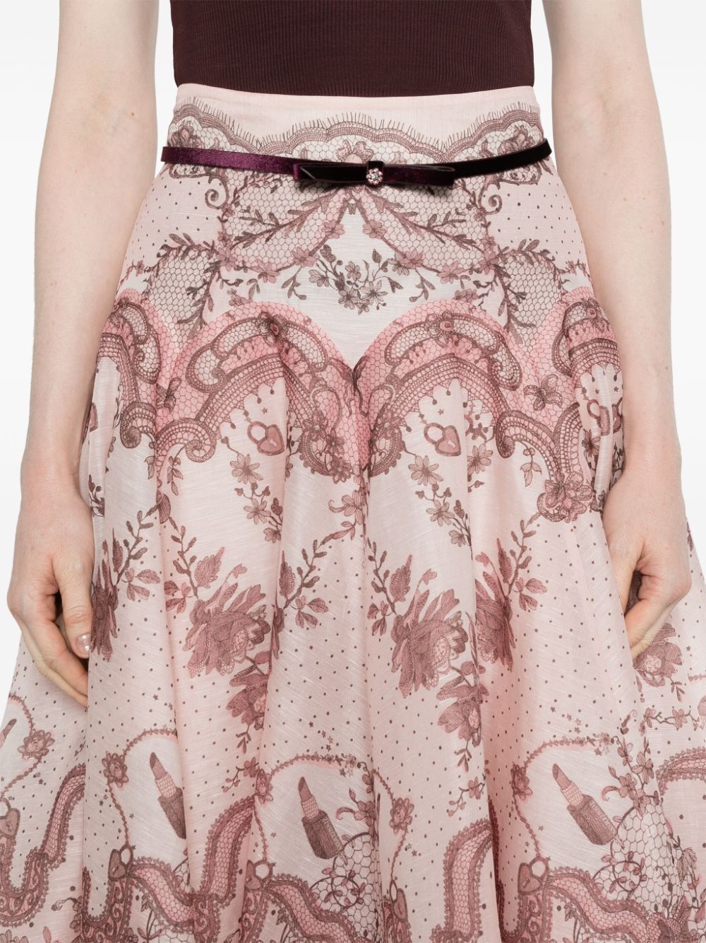 Zimmermann Zimmermann Crush midi skirt
