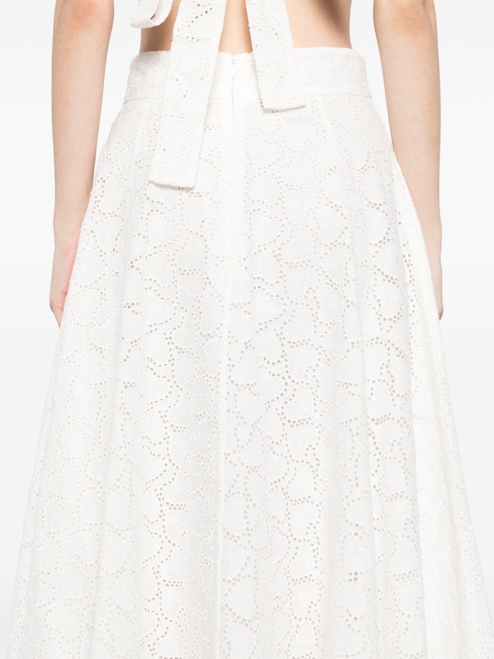 Zimmermann Zimmermann Crush embroidered midi skirt