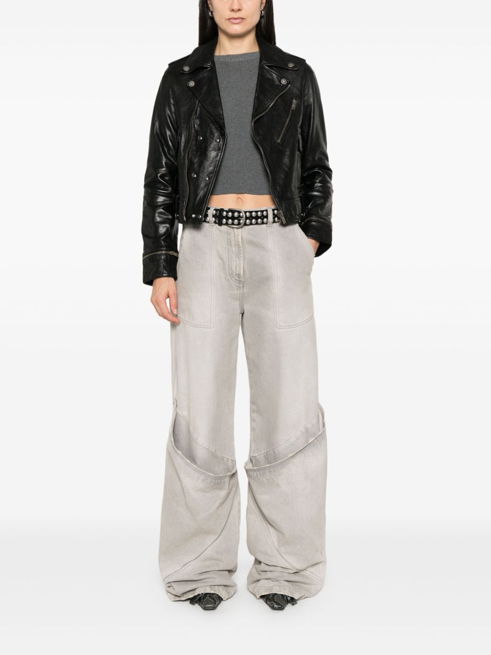 Golden Goose Golden Goose leather jacket with shiny effect