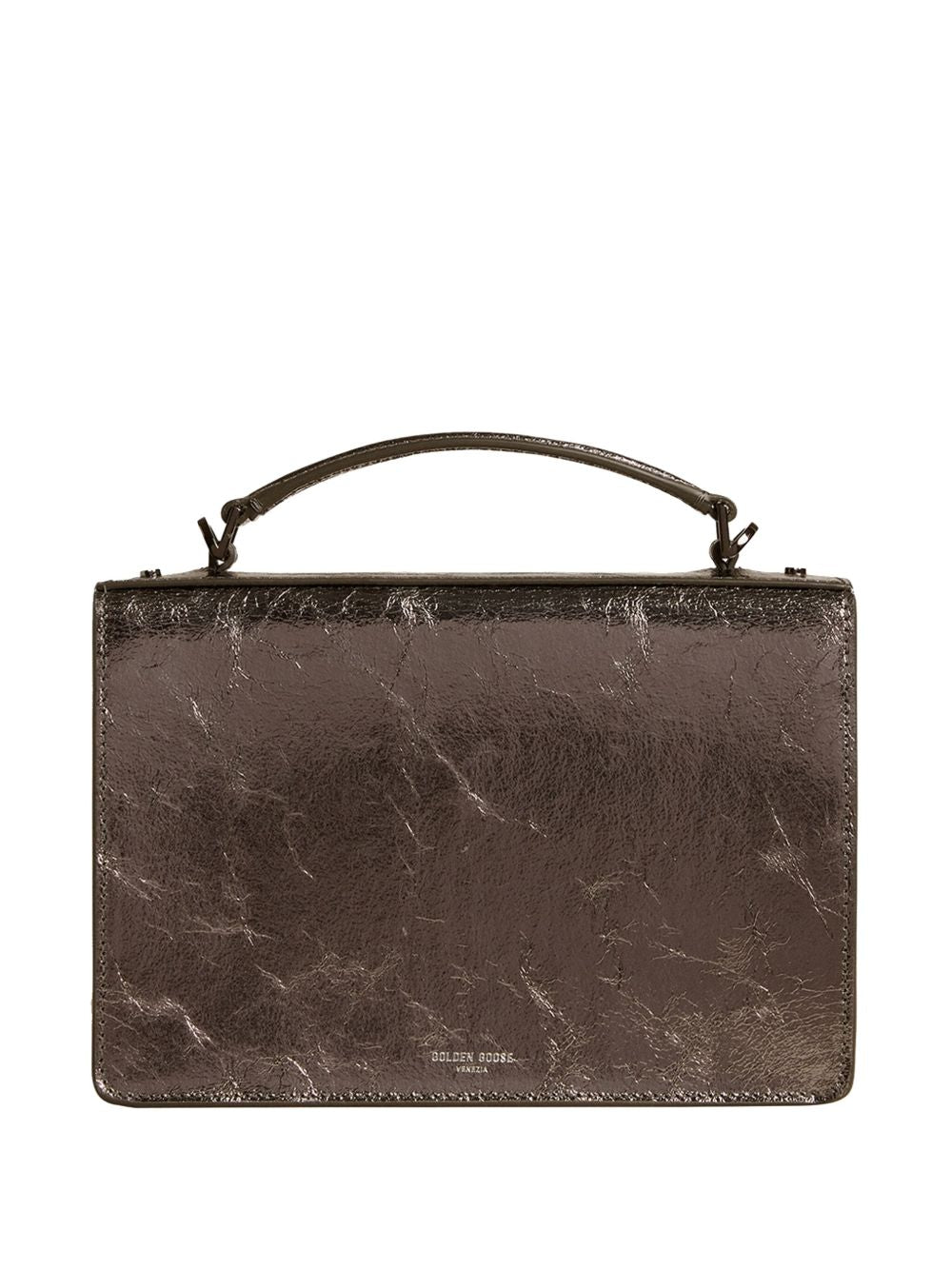 Golden Goose Golden Goose Venezia Bag in anthracite grey laminated leather with black details