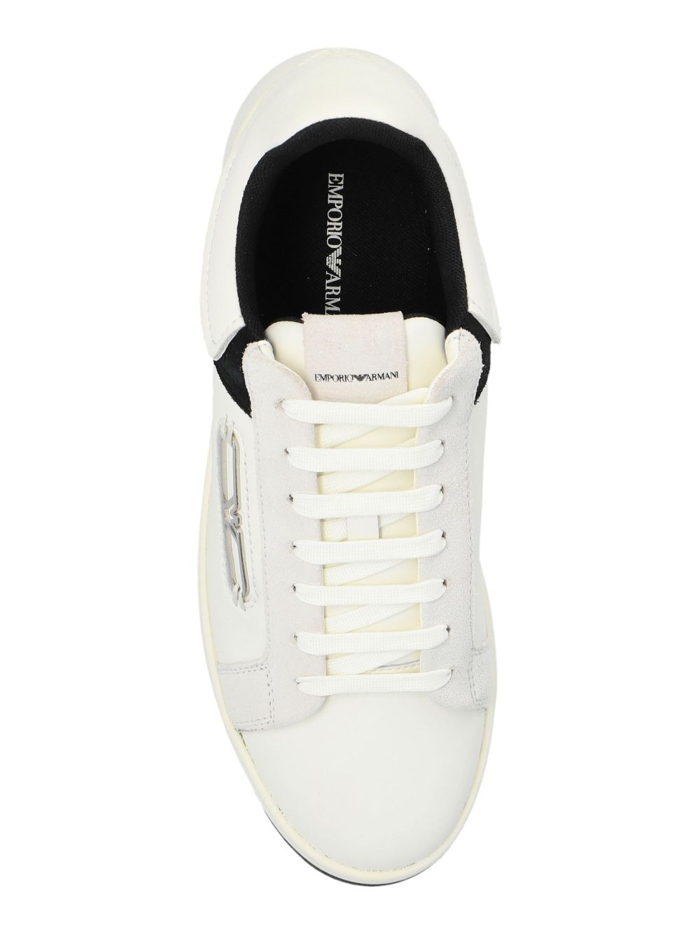 EMPORIO ARMANI EXCLUSIVE EMPORIO ARMANI EXCLUSIVE Emporio Armani Leather sneakers with suede details and eagle plaque