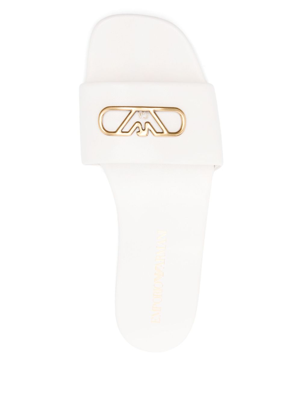 EMPORIO ARMANI EXCLUSIVE EMPORIO ARMANI EXCLUSIVE Emporio Armani Nappa-leather sandals with eagle plate