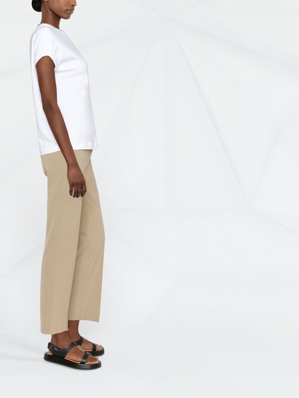 Brunello Cucinelli Brunello Cucinelli Chain-trim round-neck t-shirt