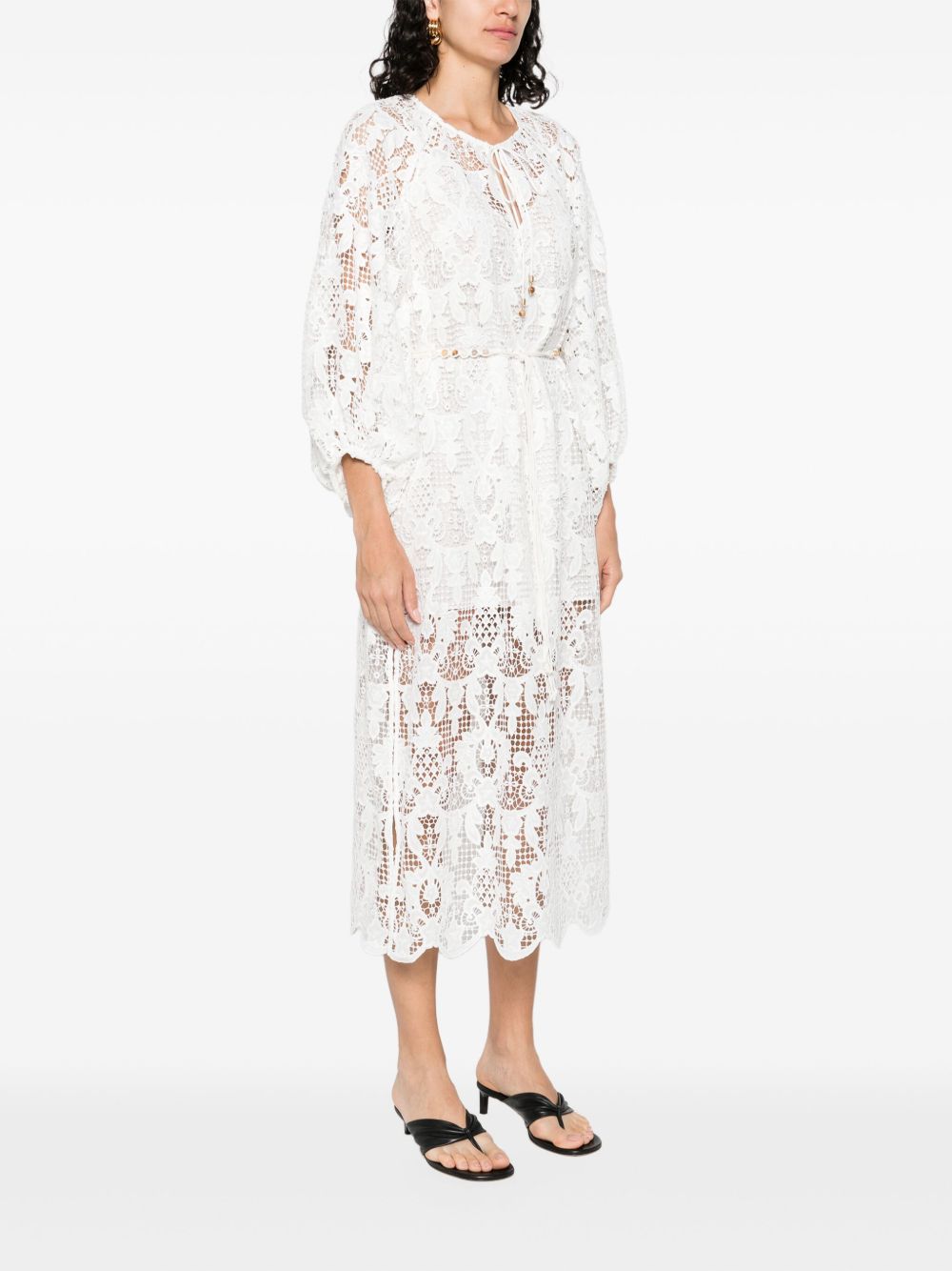 Zimmermann Zimmermann Coco lace midi dress - ivory