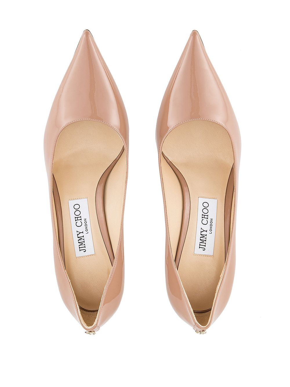 Jimmy Choo Jimmy Choo Love 65 Ballet-Patent-Leather Pumps with JC Emblem