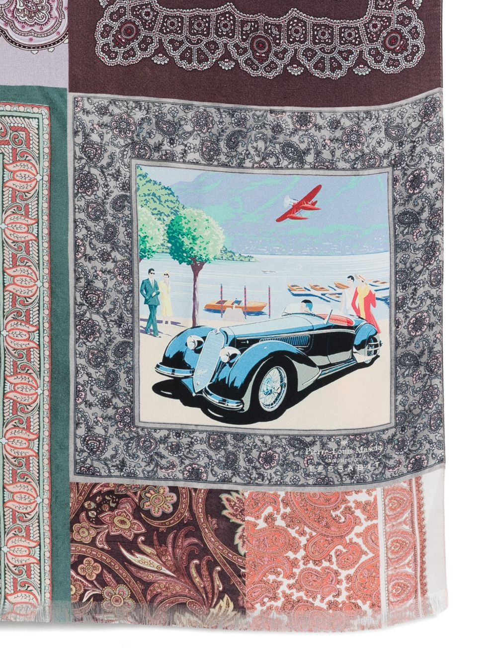 Pierre Louis Mascia Pierre Louis Mascia Lago di Como silk printed scarf