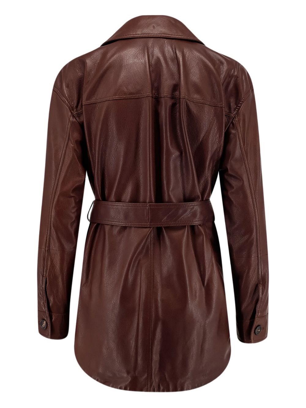 Brunello Cucinelli Brunello Cucinelli Belted leather jacket