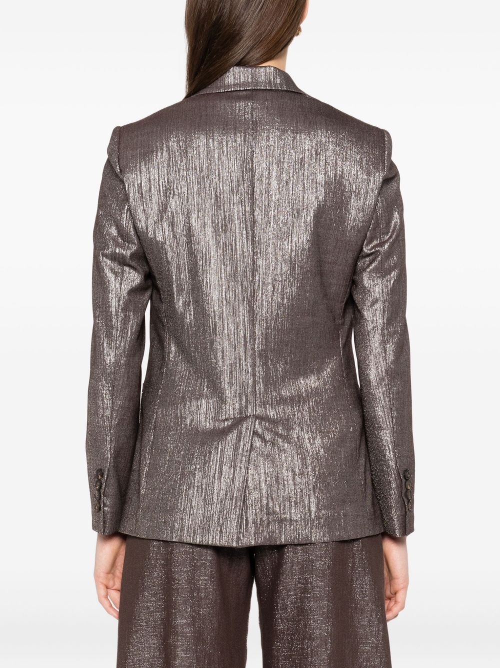 Brunello Cucinelli Brunello Cucinelli Metallic single-breasted blazer