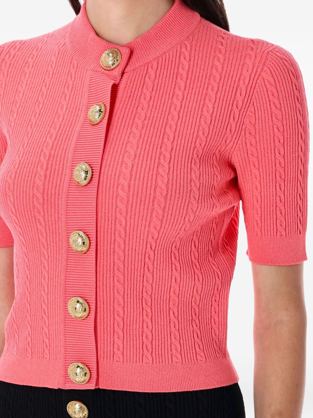Balmain Balmain Cable-knit buttoned cardigan