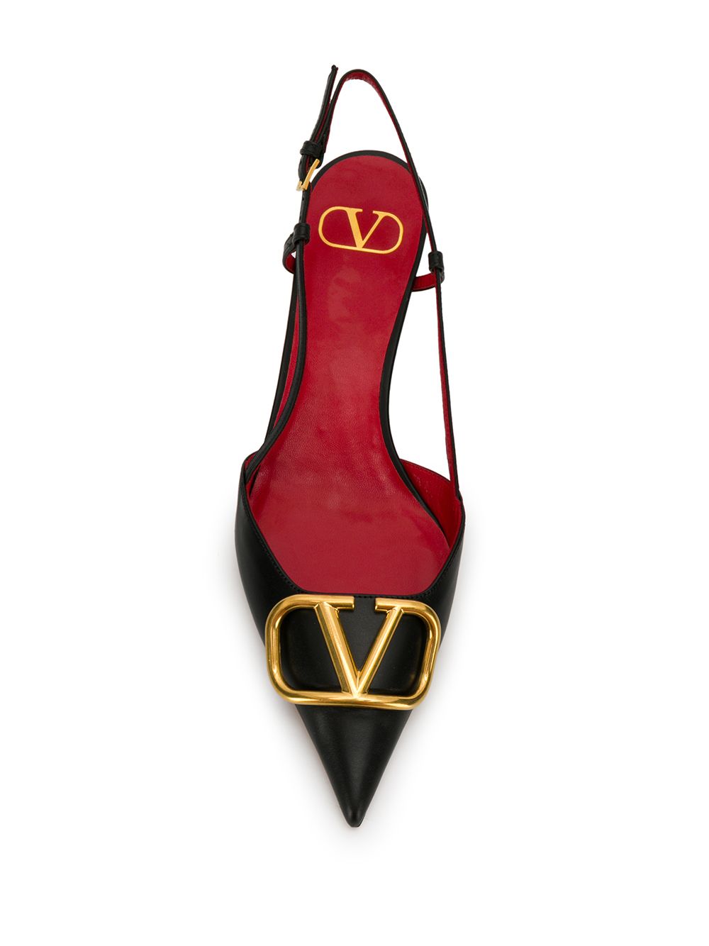 Valentino Garavani Valentino Garavani Vlogo Signature Slingback Décolleté In Calfskin 40mm