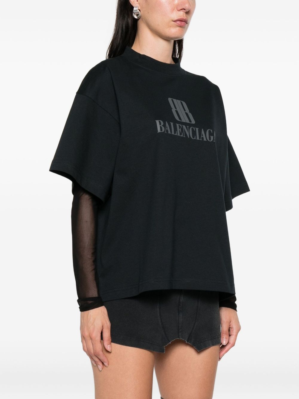 Balenciaga Balenciaga Nano Bb Cropped T-Shirt