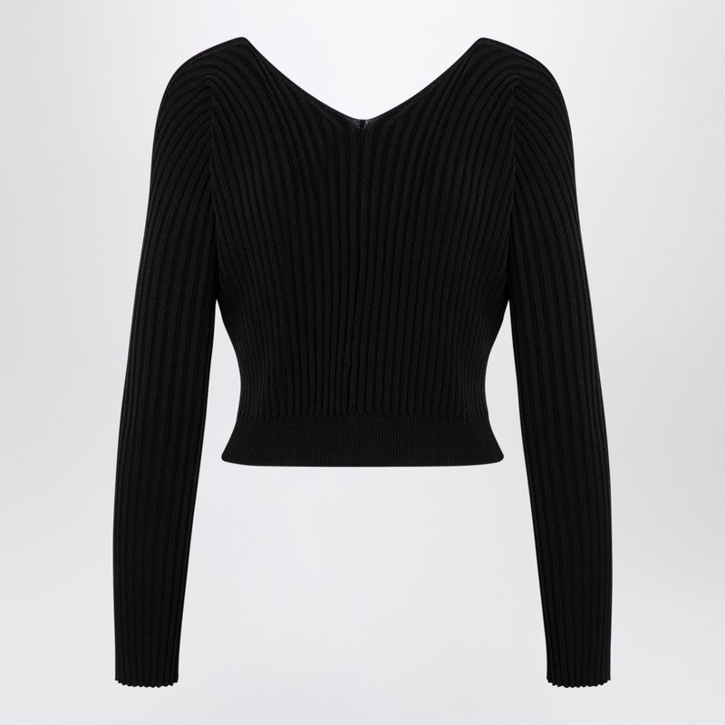 Jacquemus JACQUEMUS La Maille Pralu Longue black cardigan