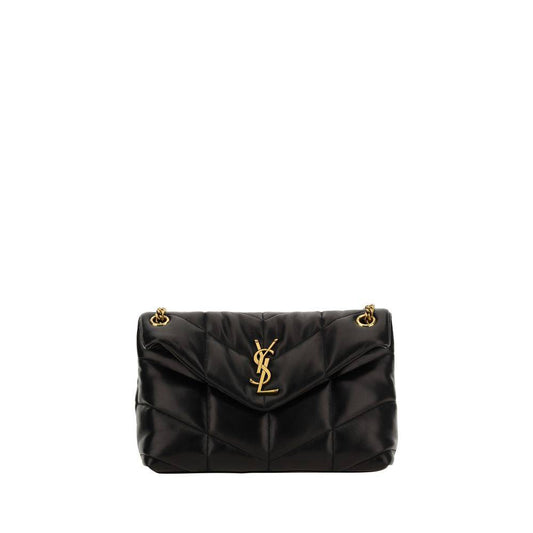 Saint Laurent Black Lamb Ovis Aries Aries Shoulder Bag