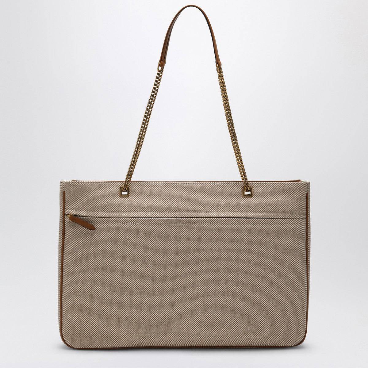 Valentino Garavani Valentino Garavani Large Viva Superstar Bag in Natural/Spice Canvas