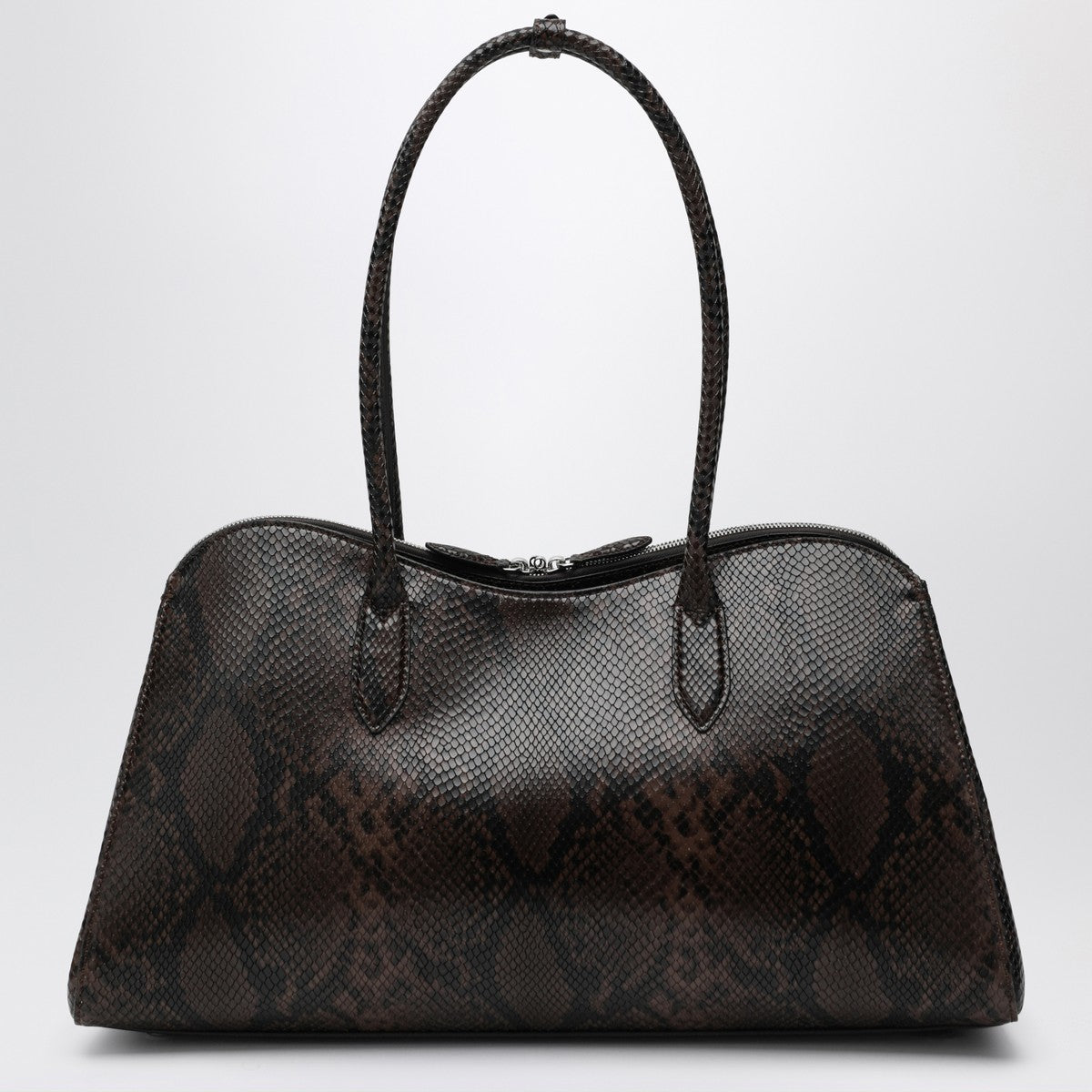 Stella McCartney Stella McCartney Espresso snake-effect Ryder tote bag