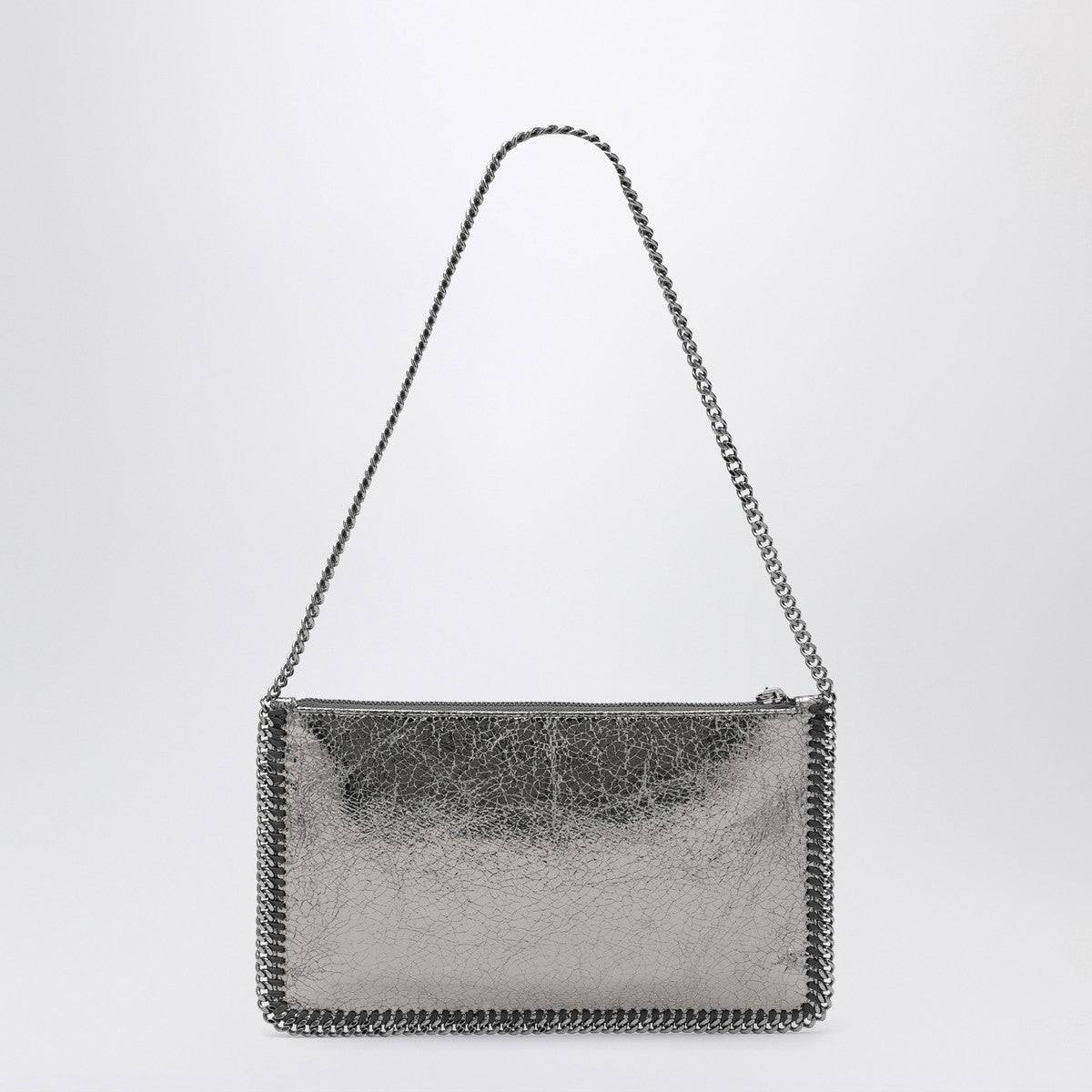 Stella McCartney Stella McCartney Falabella Grey Metallic Clutch Shoulder Bag