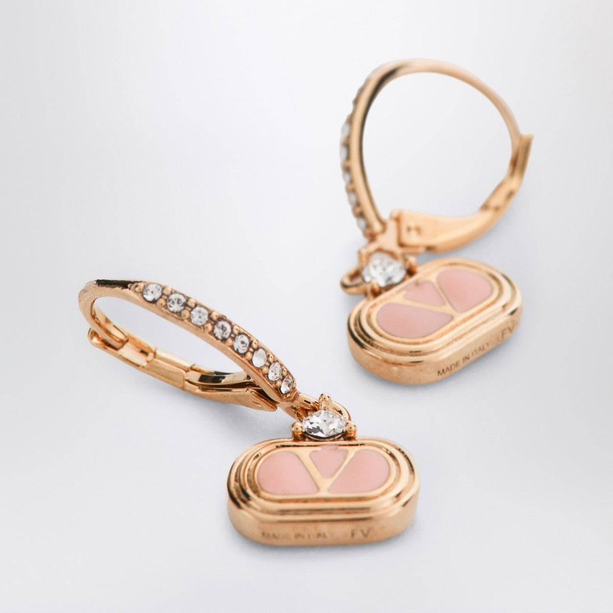 Valentino Garavani Valentino Garavani Oval earrings in metal and Swarovski crystals