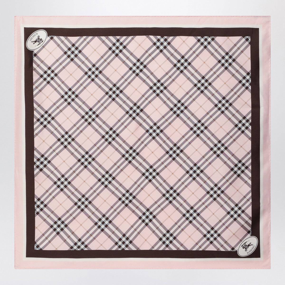 Burberry Burberry Silk scarf Check pink