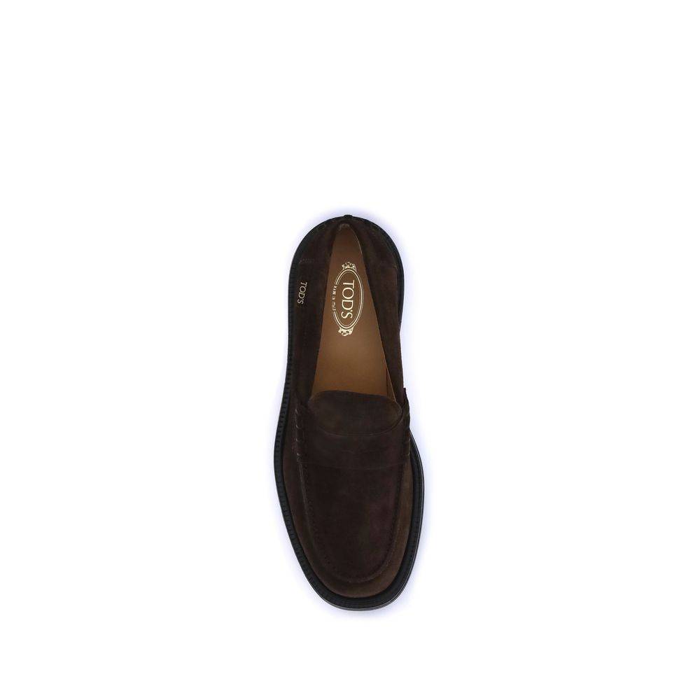 Tod's Brown Rubber Slip-On Loafers