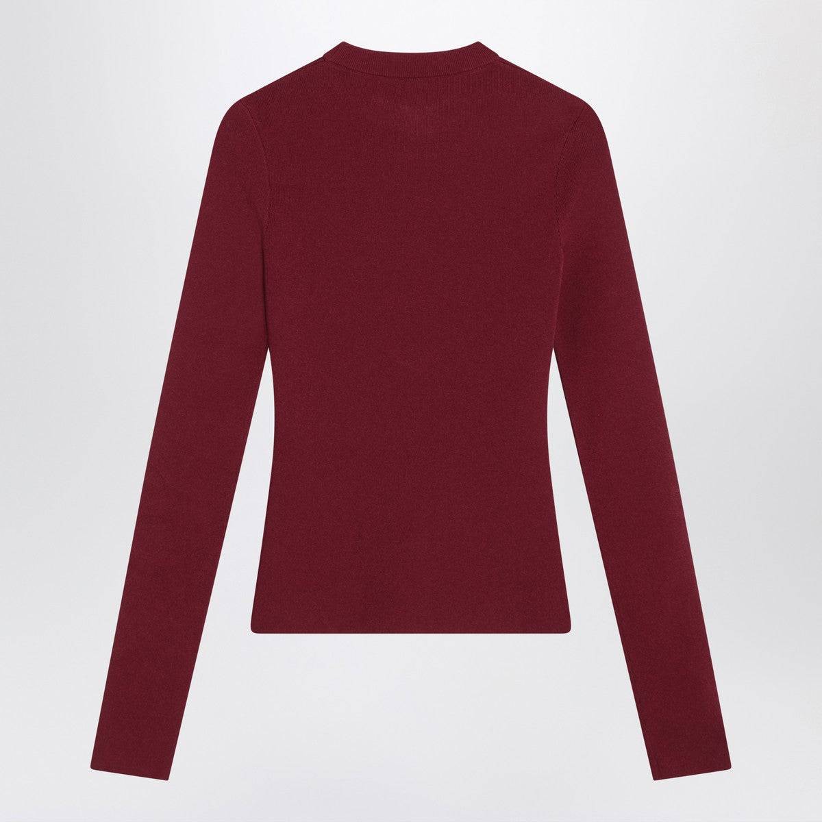 Balenciaga Balenciaga Ribbed burgundy Nano BB sweater