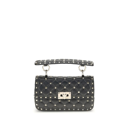 Valentino Garavani Black Calf Leather Bos Taurus Handbag