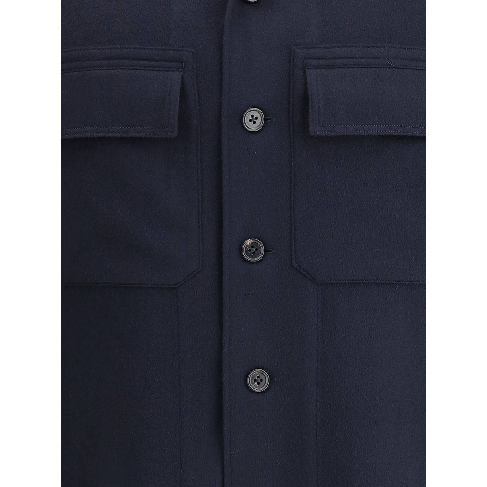 ZEGNA Blue Cashmere Coat