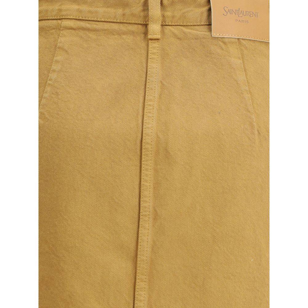 Saint Laurent Beige Denim Skirt