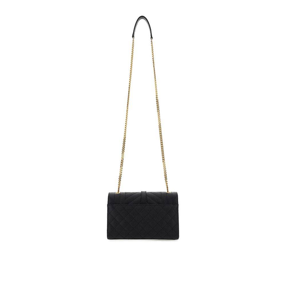Saint Laurent Black Calf Leather Bos Taurus Shoulder Bag