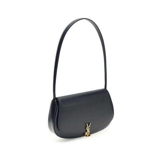 Saint Laurent Blue Calf Leather Bos Taurus Shoulder Bag