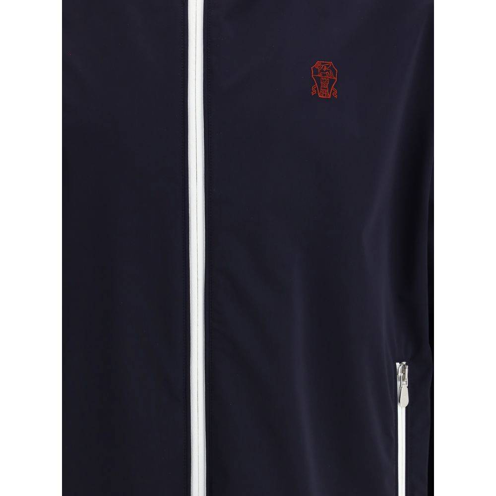 Brunello Cucinelli Blue Polyamide Shell Jacket