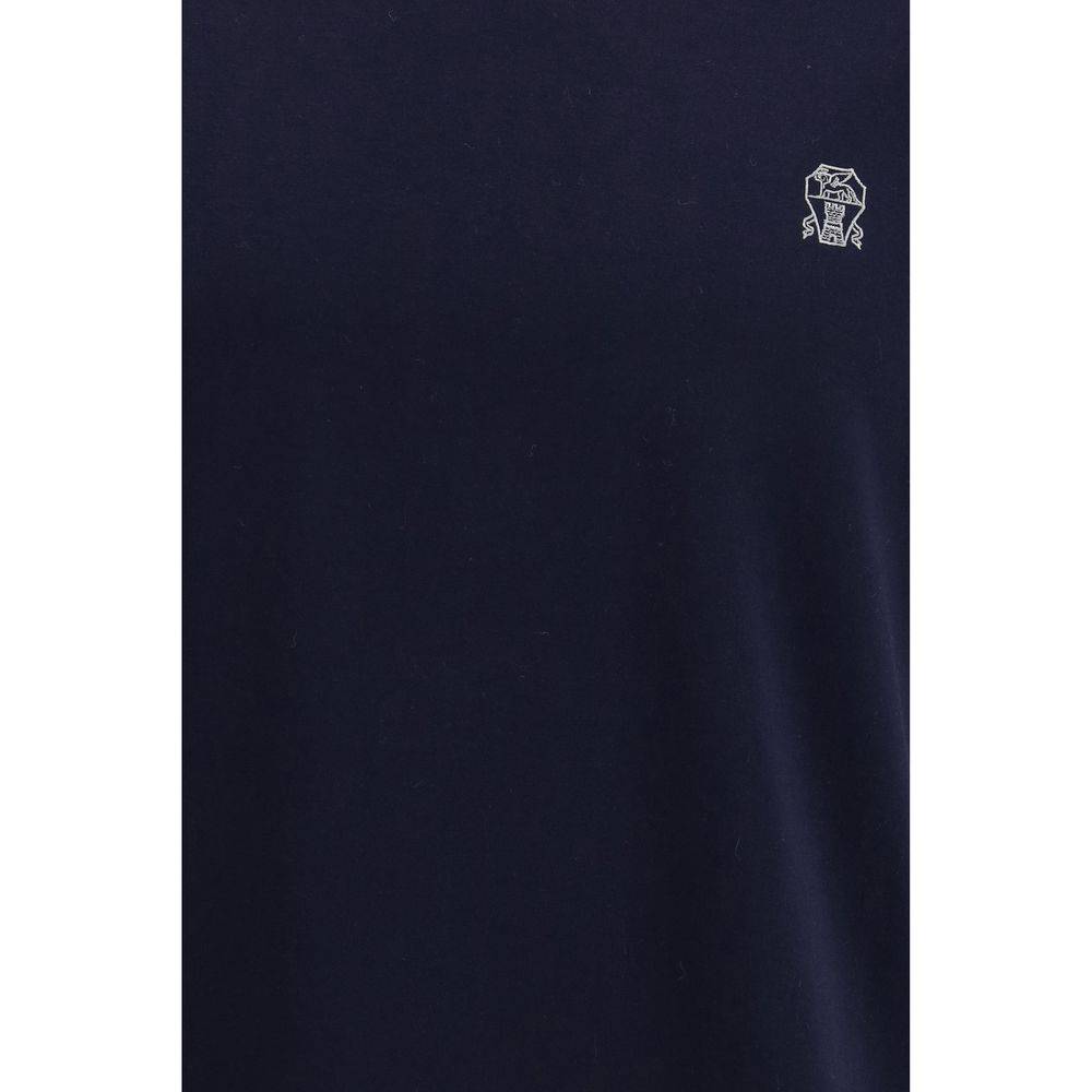 Brunello Cucinelli Blue Cotton T-Shirt