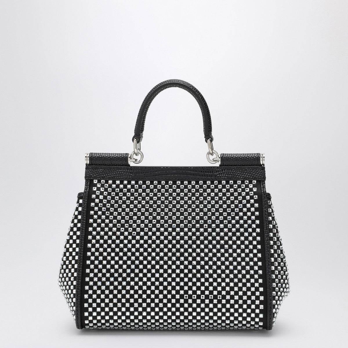 Dolce & Gabbana Dolce & Gabbana Dolce&Gabbana Black Sicily medium handbag with crystals