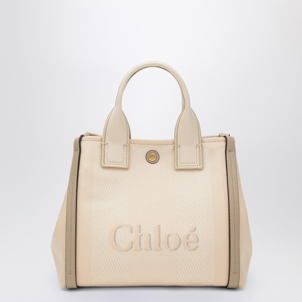 Chloé Chloé Carry Small tote bag in Blushy Beige canvas