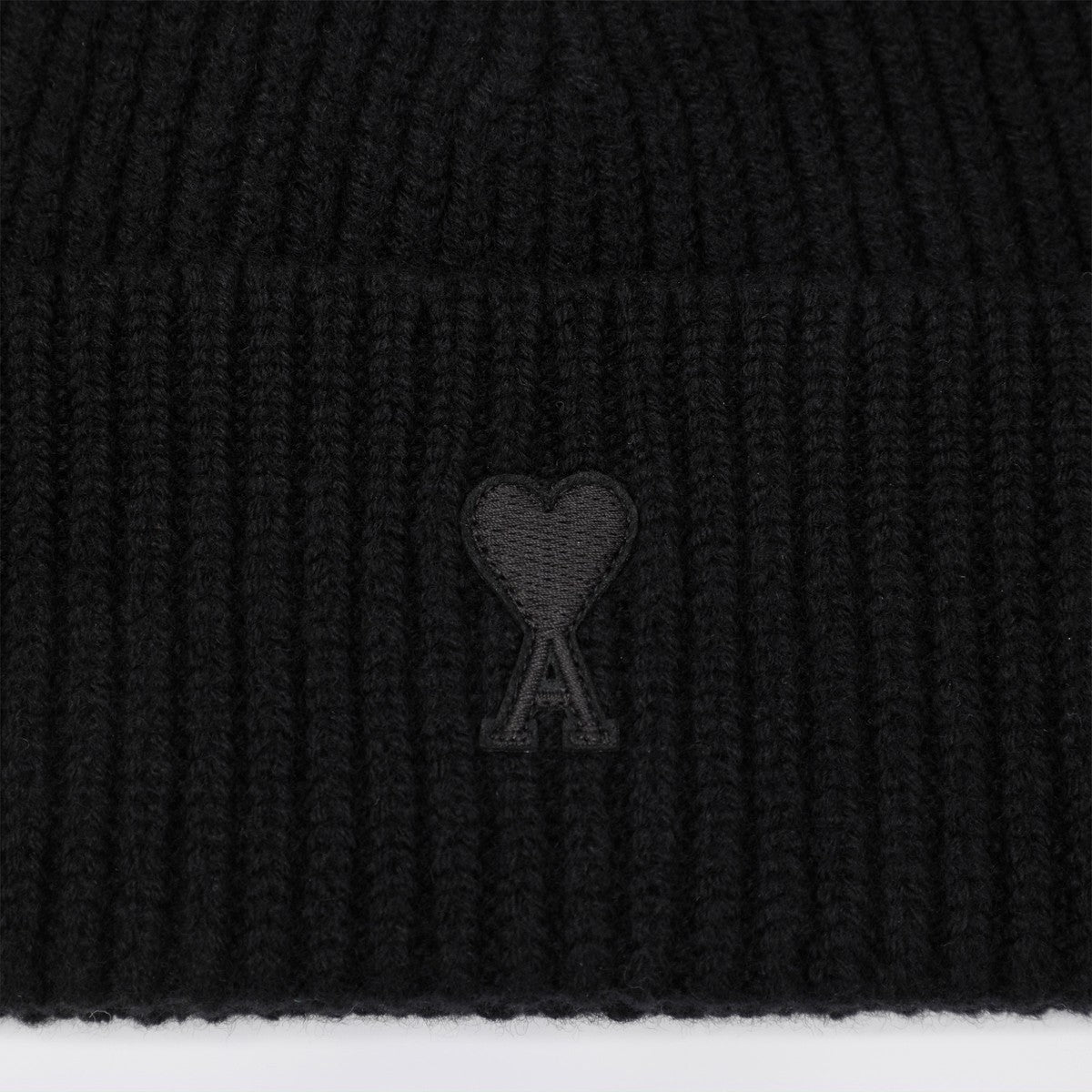 Ami Paris Ami Paris Ami de Coeur black wool hat