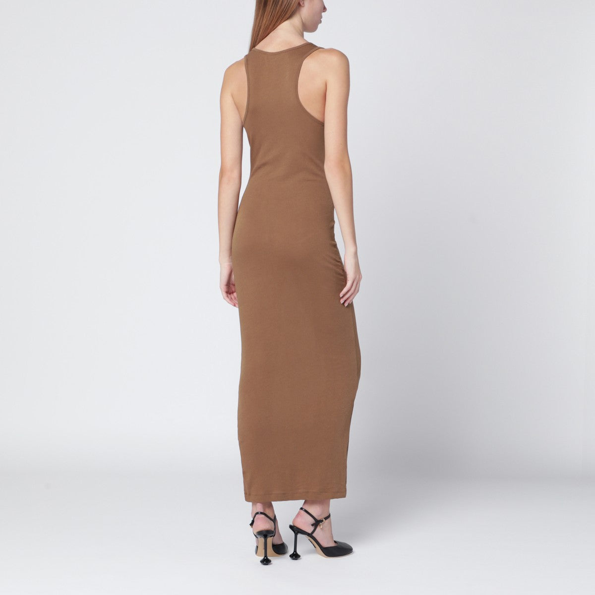 Entire Studios Entire Studios Sand-colored sleeveless cotton-blend dress