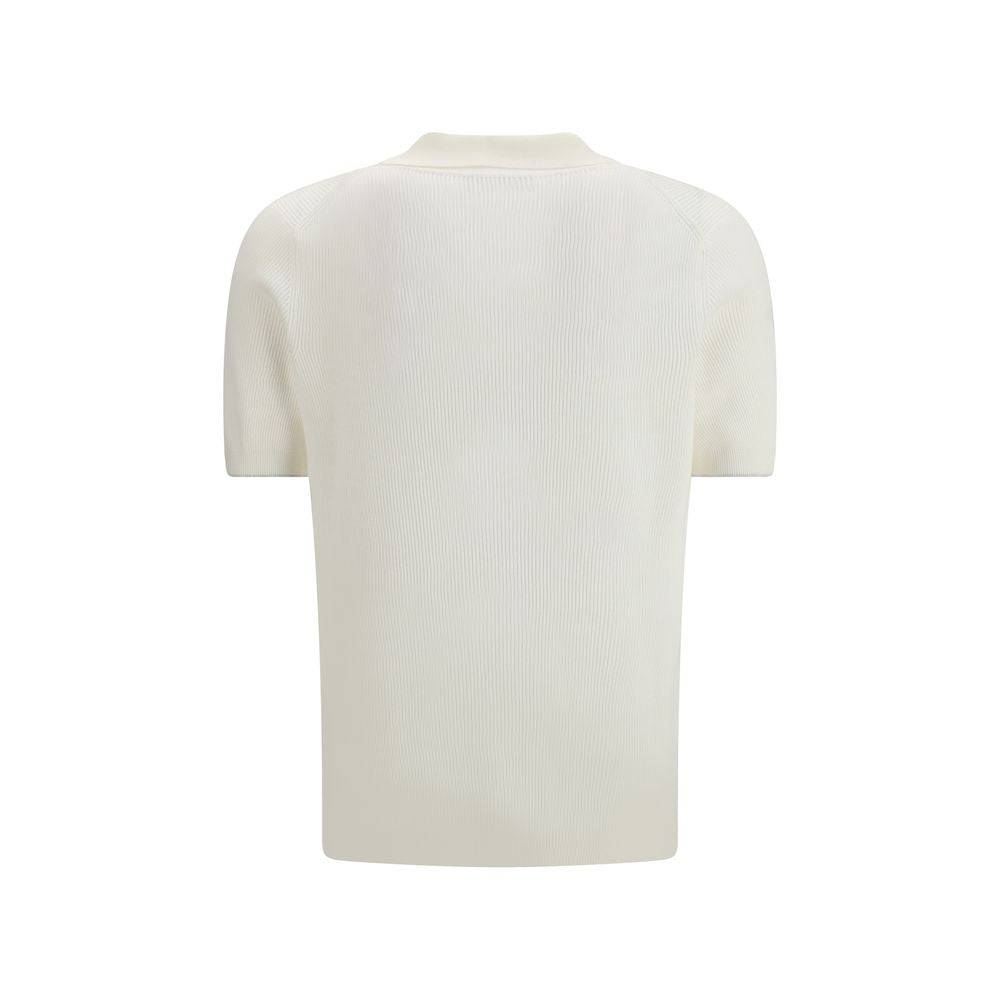 Brunello Cucinelli White Cotton Polo Shirt