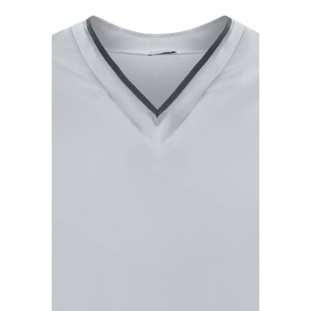 Brunello Cucinelli White Cotton T-Shirt