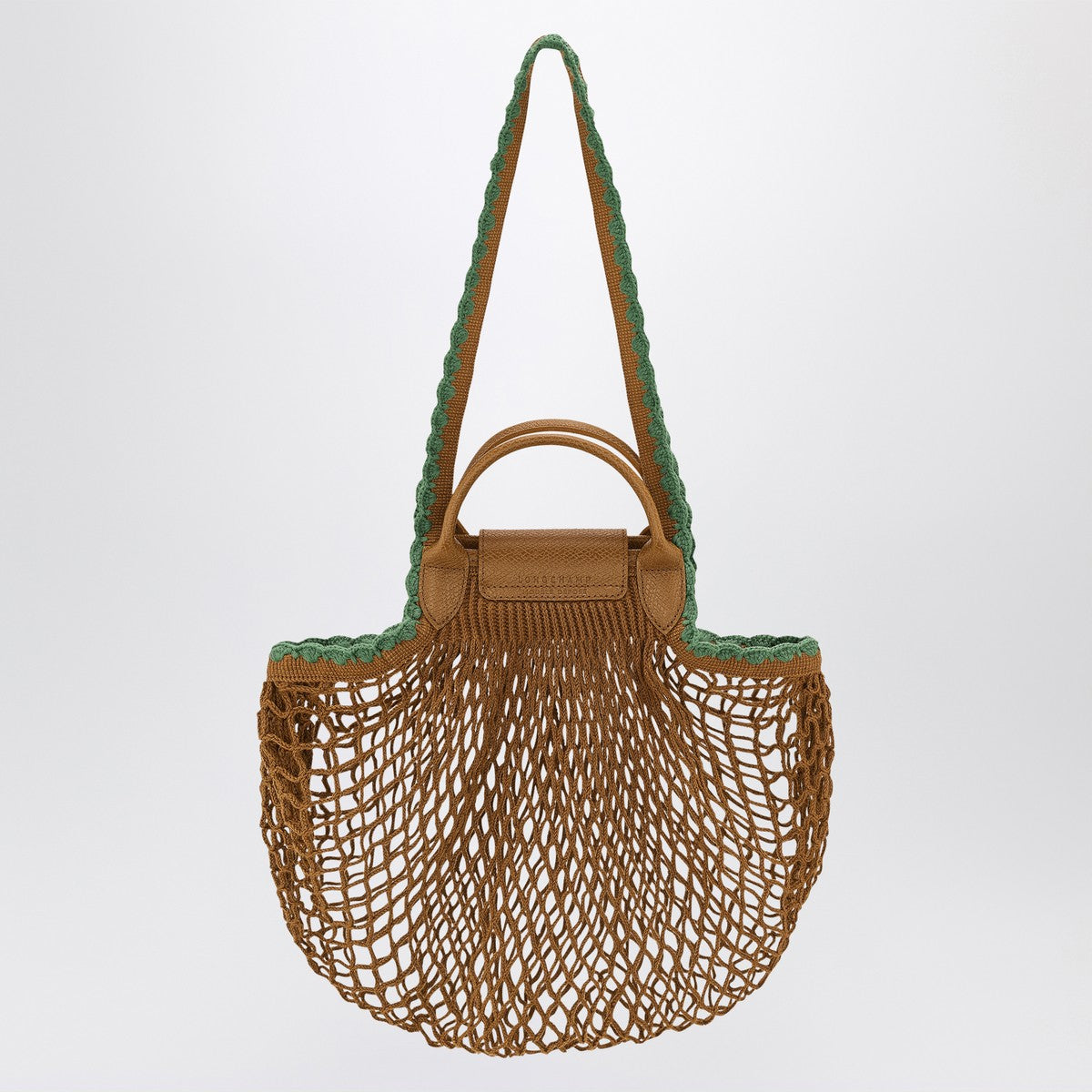 Longchamp Longchamp L La Pliage mesh bag in Tobacco colour