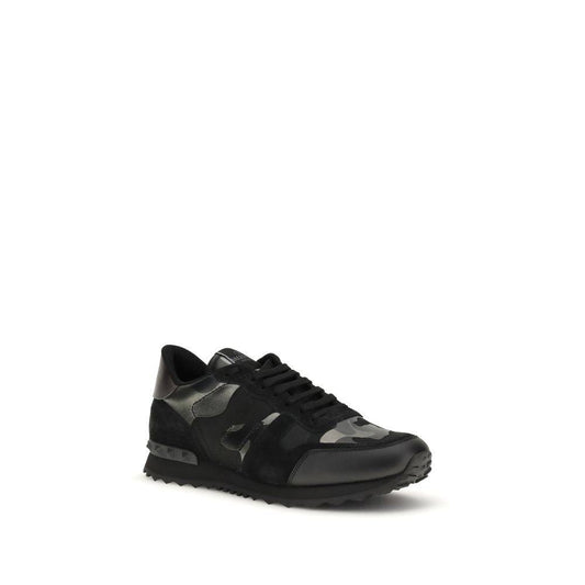 Valentino Garavani Black Lamb Ovis Aries Aries Athletic Sneakers