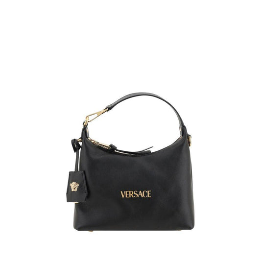 Versace Black Calf Leather Bos Taurus Handbag