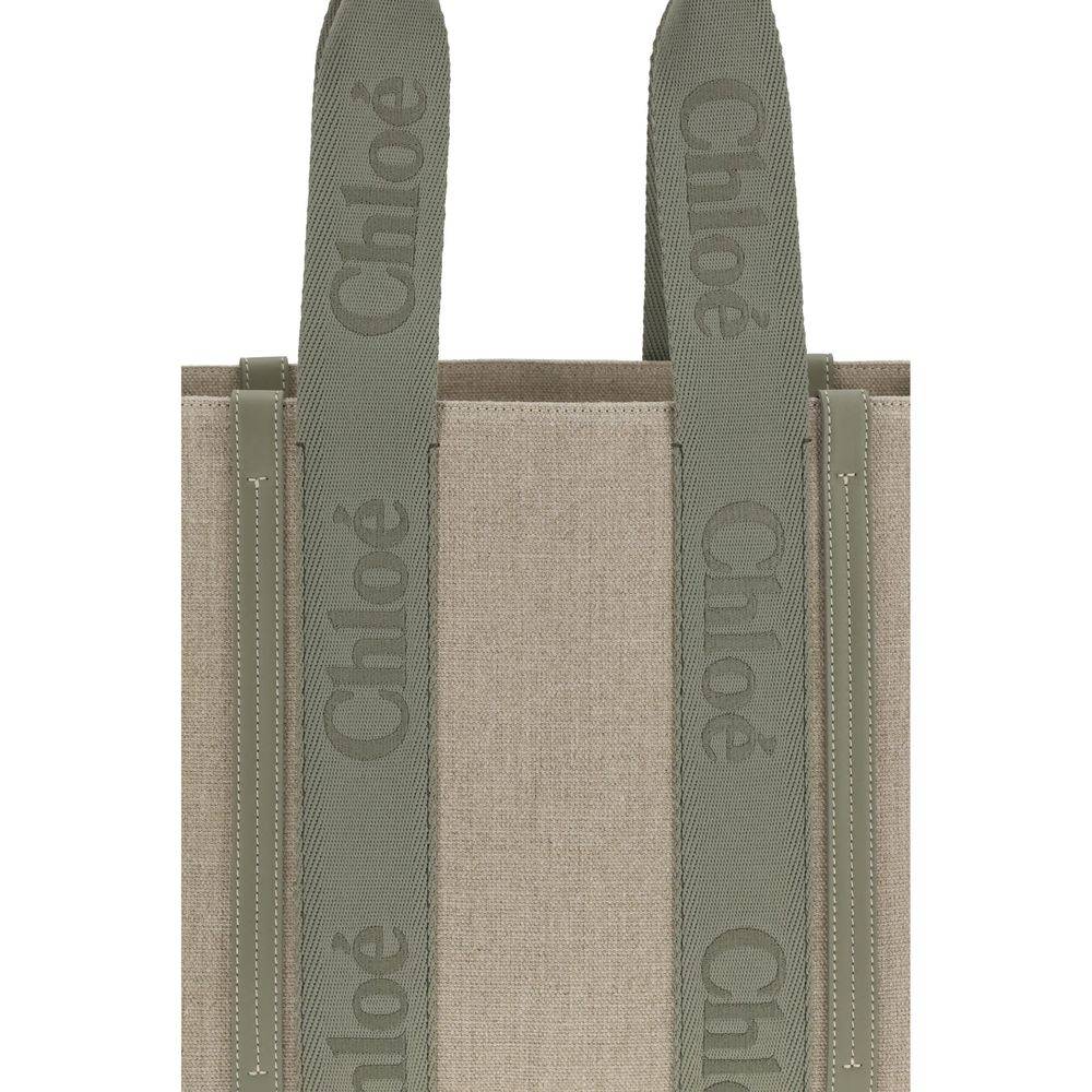 Chloé Beige Linen Shoulder Bag