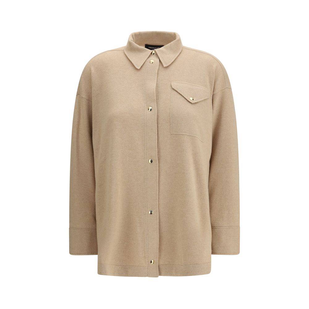 Fabiana Filippi Beige Fleece Wool Shirt