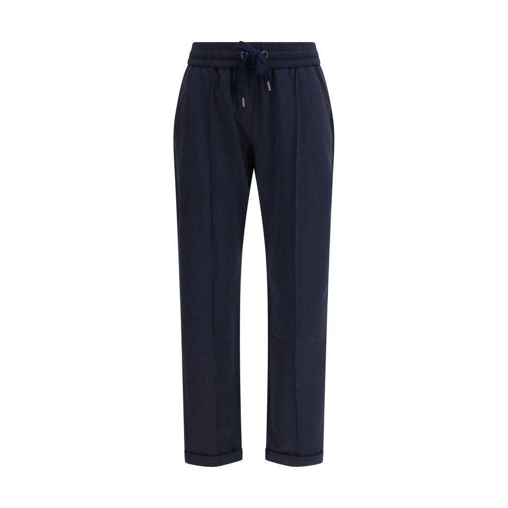 Brunello Cucinelli Blue Cotton Joggers (Workout Pants)