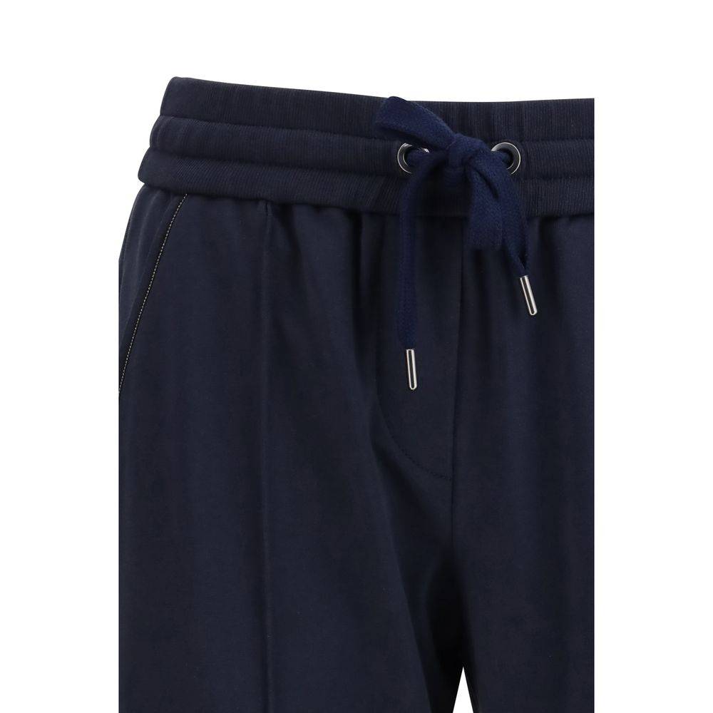 Brunello Cucinelli Blue Cotton Joggers (Workout Pants)