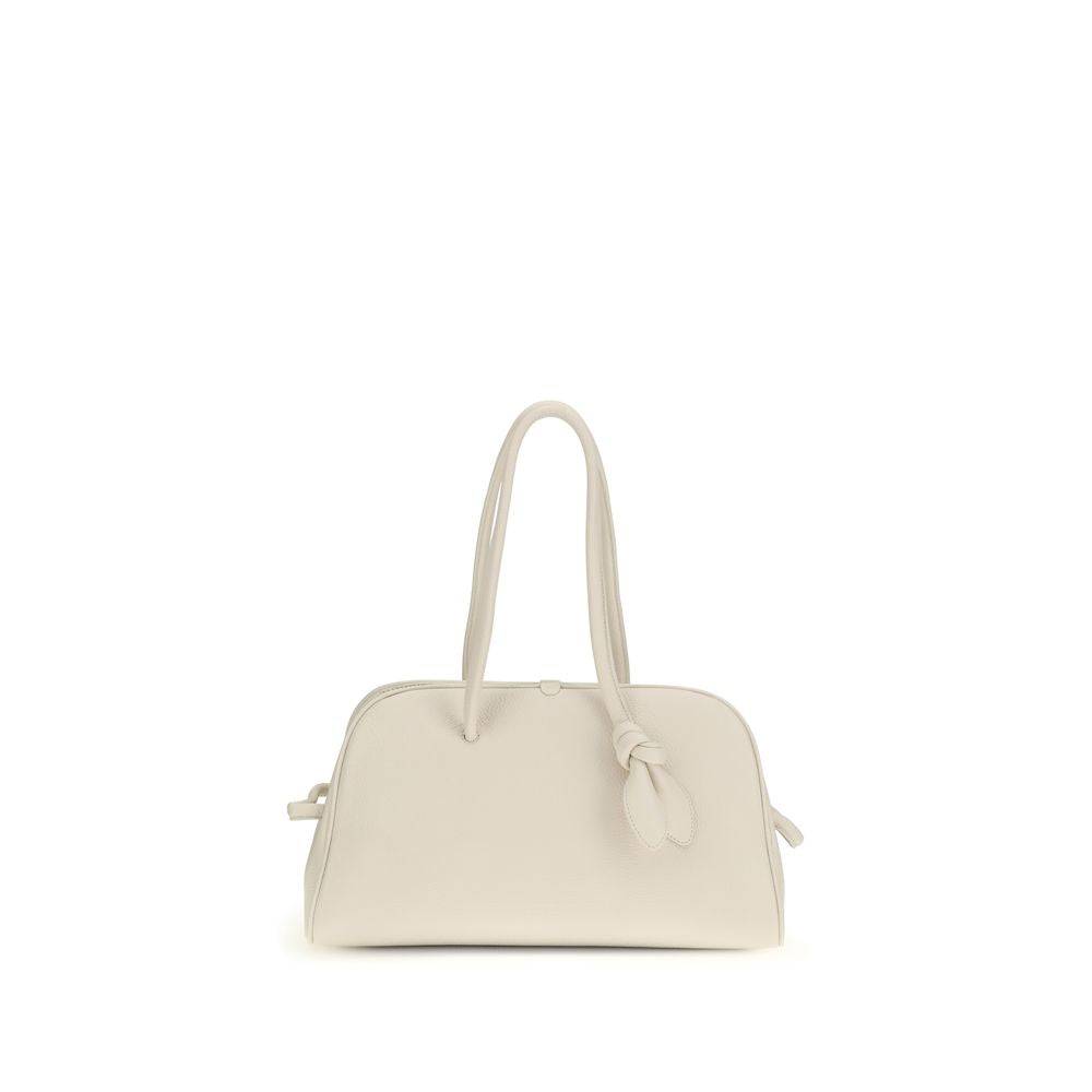 Jacquemus White Calf Leather Bos Taurus Shoulder Bag